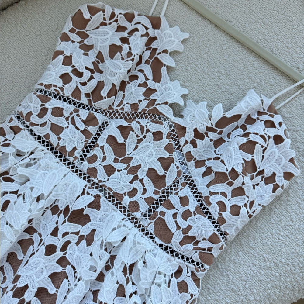 Self-Portrait Mini Azalea Dress – White – NWT – Size